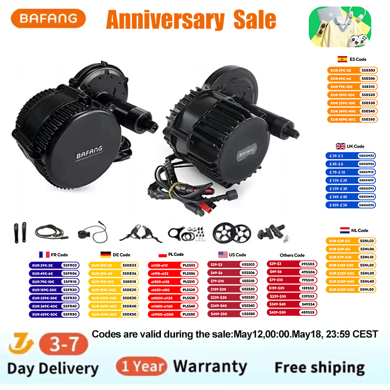 Bafang Bbshd 1000W Conversion Kit - Bafang BBSHD Kit konversi sepeda Motor