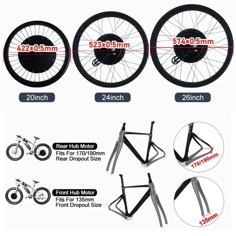 Kit Konversi Sepeda Listrik 72 - Ebike Conversion Kit 72V 3000W ulasan dan harga