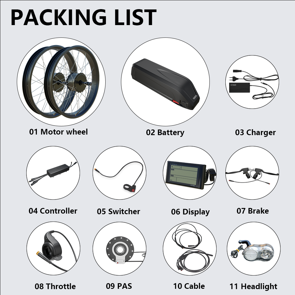 Kit Konversi Sepeda Listrik Ba - Fat Tire Ebike Conversion Kit 2000W ulasan dan harga