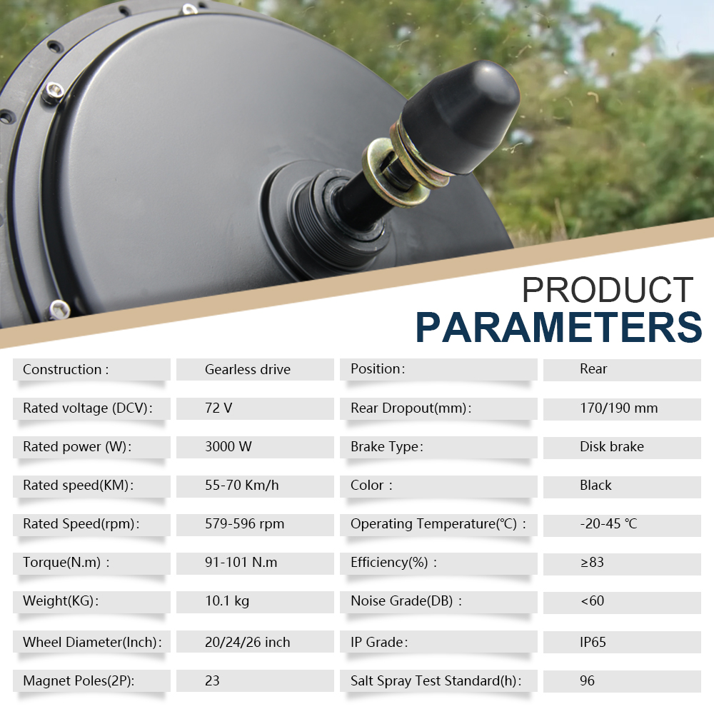 Motor E-Bike Ban Gemuk 72V 300 - Ebike Conversion Kit 72V 3000W ulasan dan harga